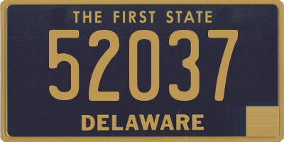 DE license plate 52037