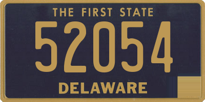 DE license plate 52054