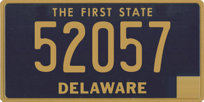 DE license plate 52057