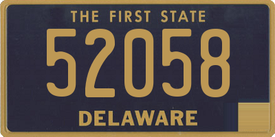 DE license plate 52058
