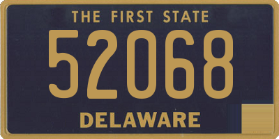 DE license plate 52068