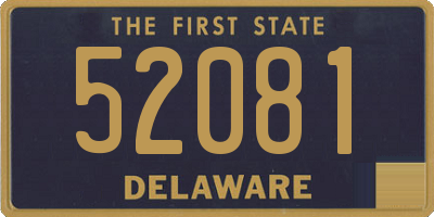 DE license plate 52081