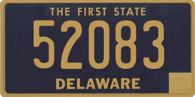 DE license plate 52083