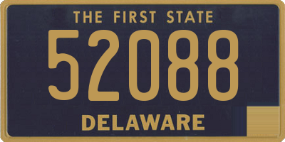 DE license plate 52088