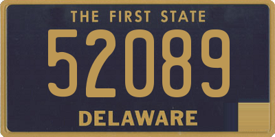 DE license plate 52089