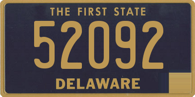 DE license plate 52092