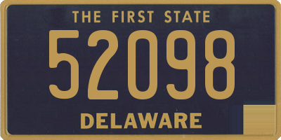 DE license plate 52098