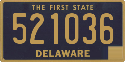 DE license plate 521036