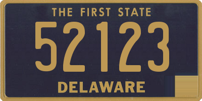 DE license plate 52123