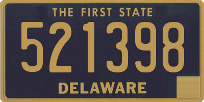 DE license plate 521398