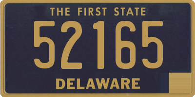 DE license plate 52165