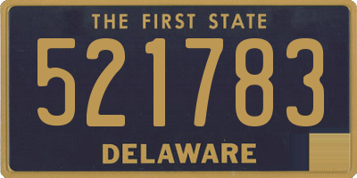 DE license plate 521783