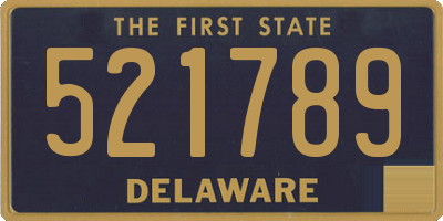 DE license plate 521789