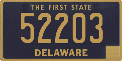DE license plate 52203