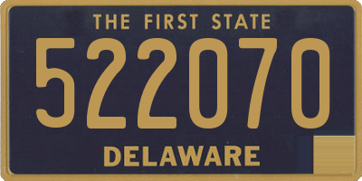 DE license plate 522070