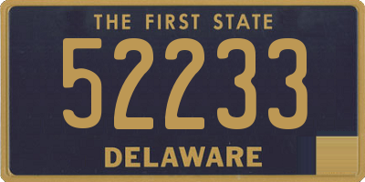 DE license plate 52233