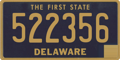 DE license plate 522356