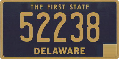 DE license plate 52238