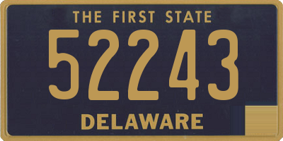 DE license plate 52243