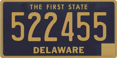 DE license plate 522455