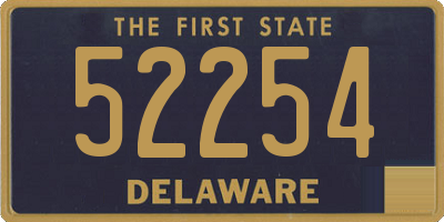 DE license plate 52254