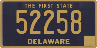 DE license plate 52258