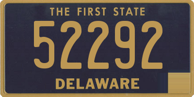 DE license plate 52292