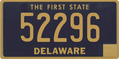 DE license plate 52296