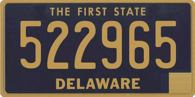 DE license plate 522965
