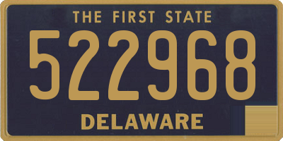DE license plate 522968