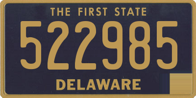 DE license plate 522985