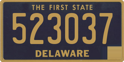 DE license plate 523037