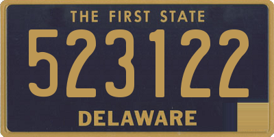 DE license plate 523122