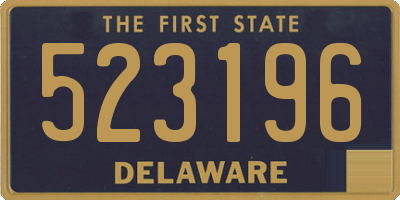 DE license plate 523196