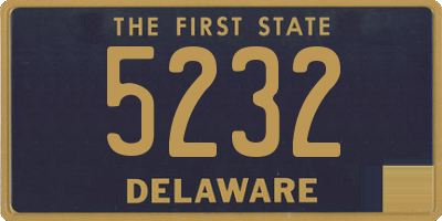 DE license plate 5232