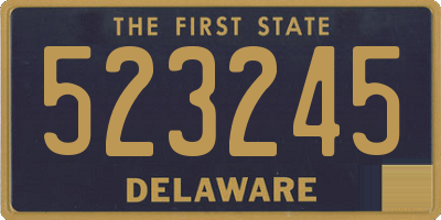 DE license plate 523245