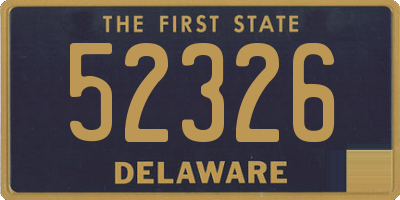 DE license plate 52326