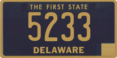 DE license plate 5233