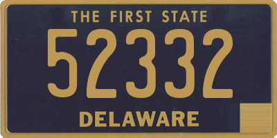 DE license plate 52332