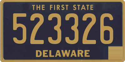 DE license plate 523326