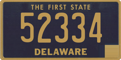 DE license plate 52334