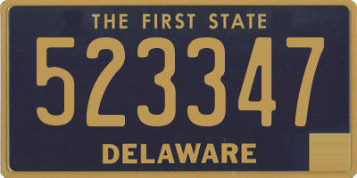 DE license plate 523347