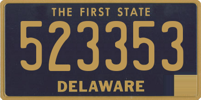 DE license plate 523353
