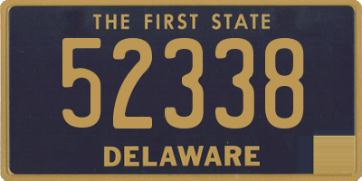 DE license plate 52338