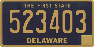 DE license plate 523403