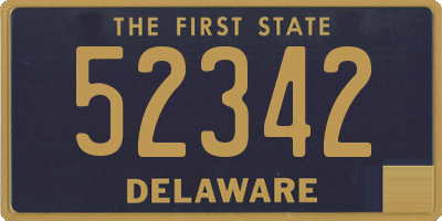 DE license plate 52342