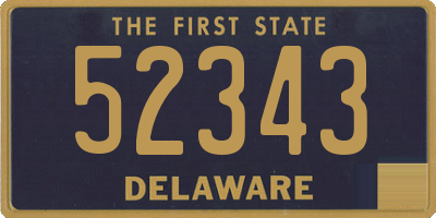 DE license plate 52343
