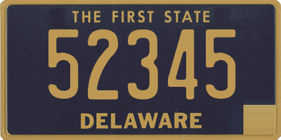 DE license plate 52345