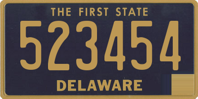 DE license plate 523454