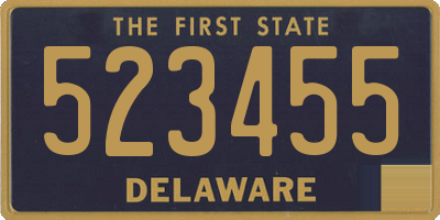 DE license plate 523455